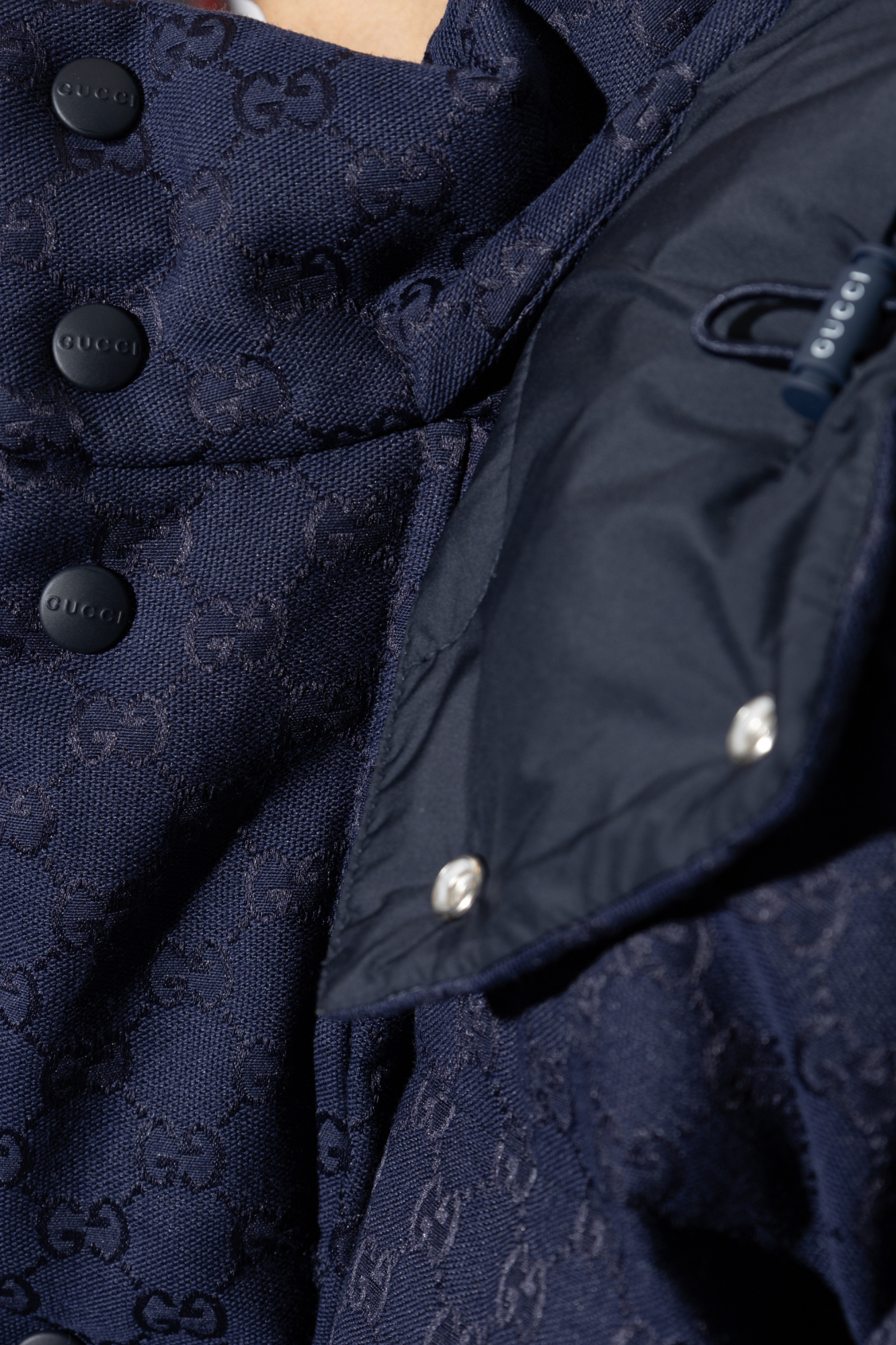 ブルゾン Gucci Two-Tone Wool Blend Padded Jacket Children's GG canvas padded jacket in camel and dark brown